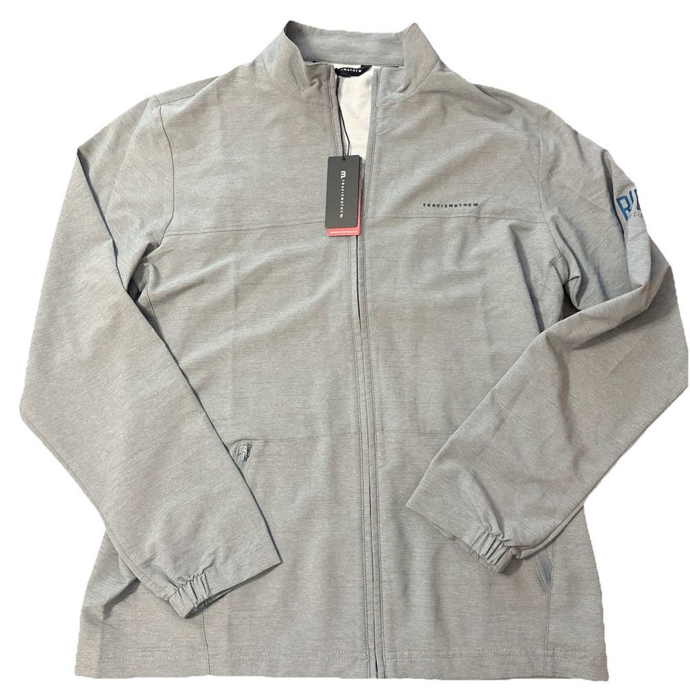 Travis Mathew Valley View Full Zip Golf Jacket Men's Size M Gray Logo